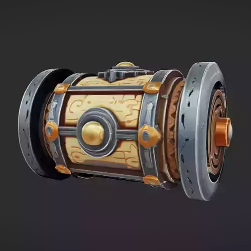 ornate cylindrical artifact