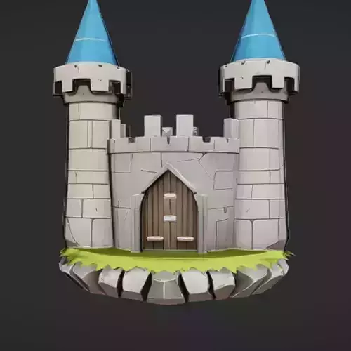 fantasy castle on floating rock