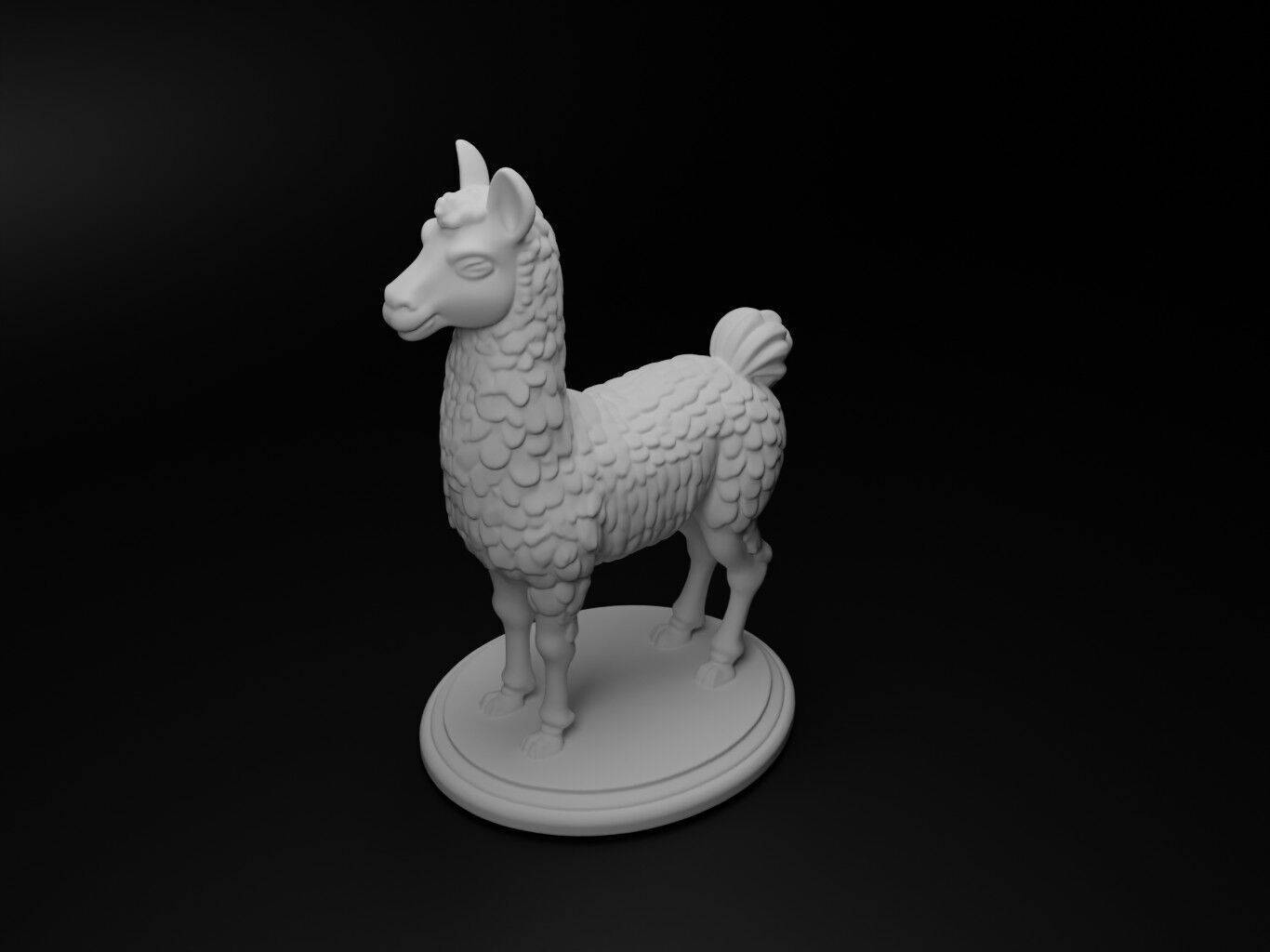 llama Animal Chess 3D print model_2