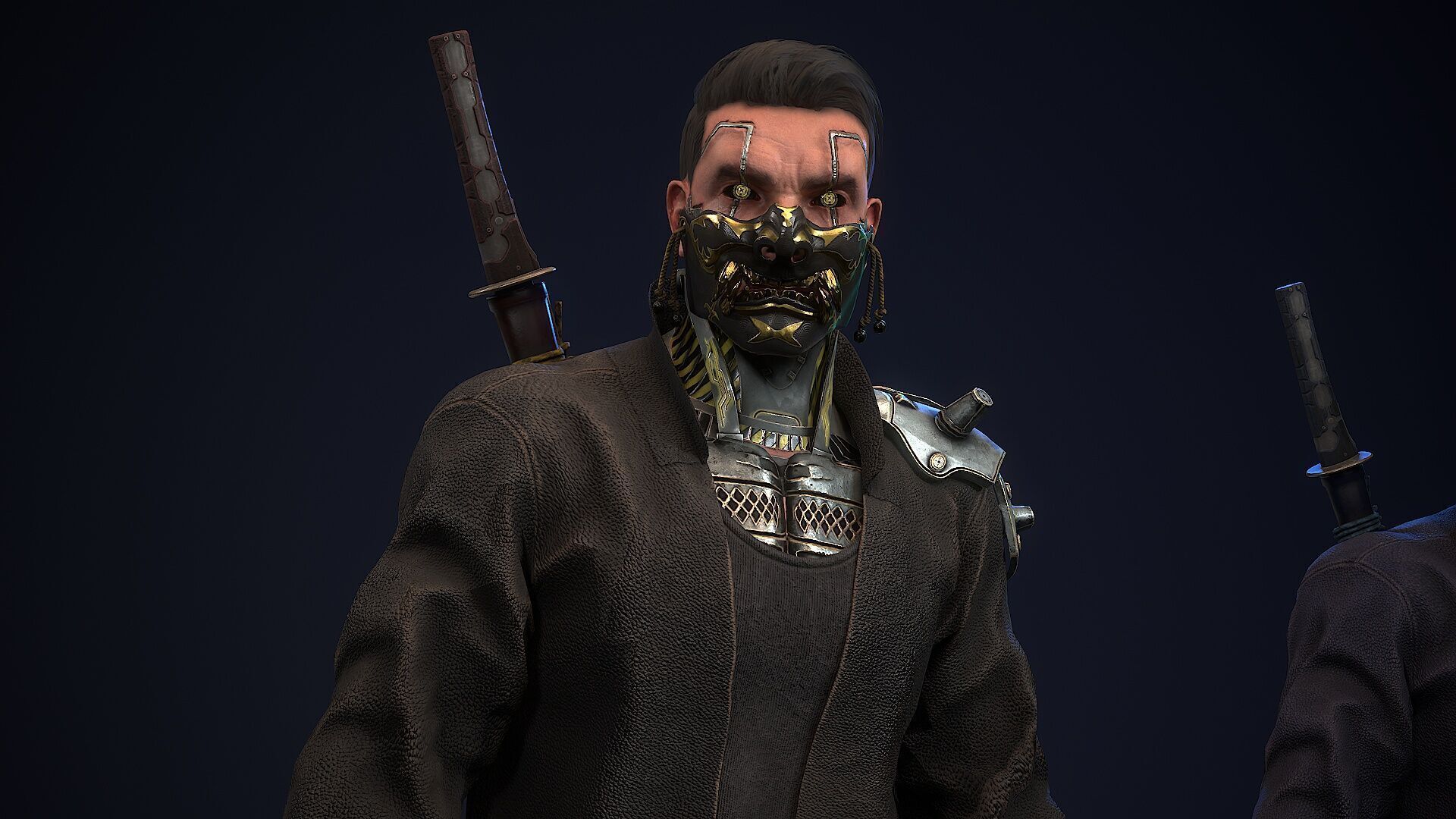 Sci-fi Mercenary Low-poly 3D model_16