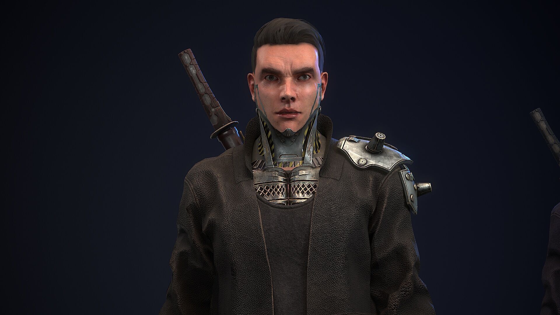 Sci-fi Mercenary Low-poly 3D model_4