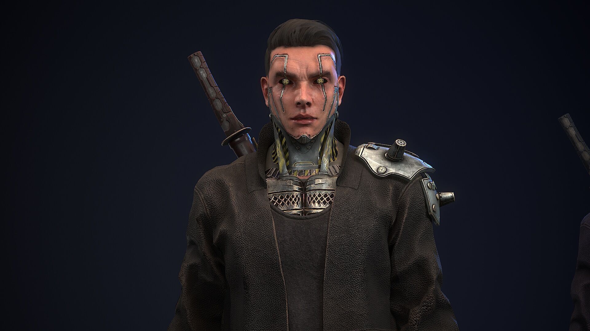 Sci-fi Mercenary Low-poly 3D model_2