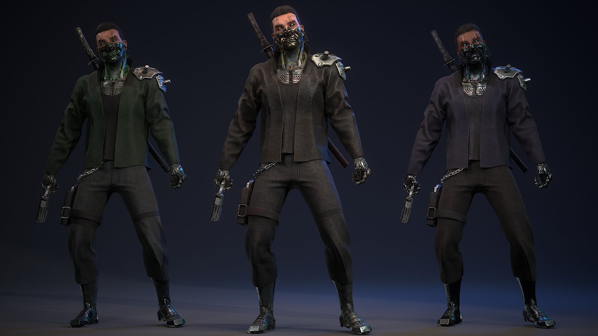 Sci-fi Mercenary Low-poly 3D model_15