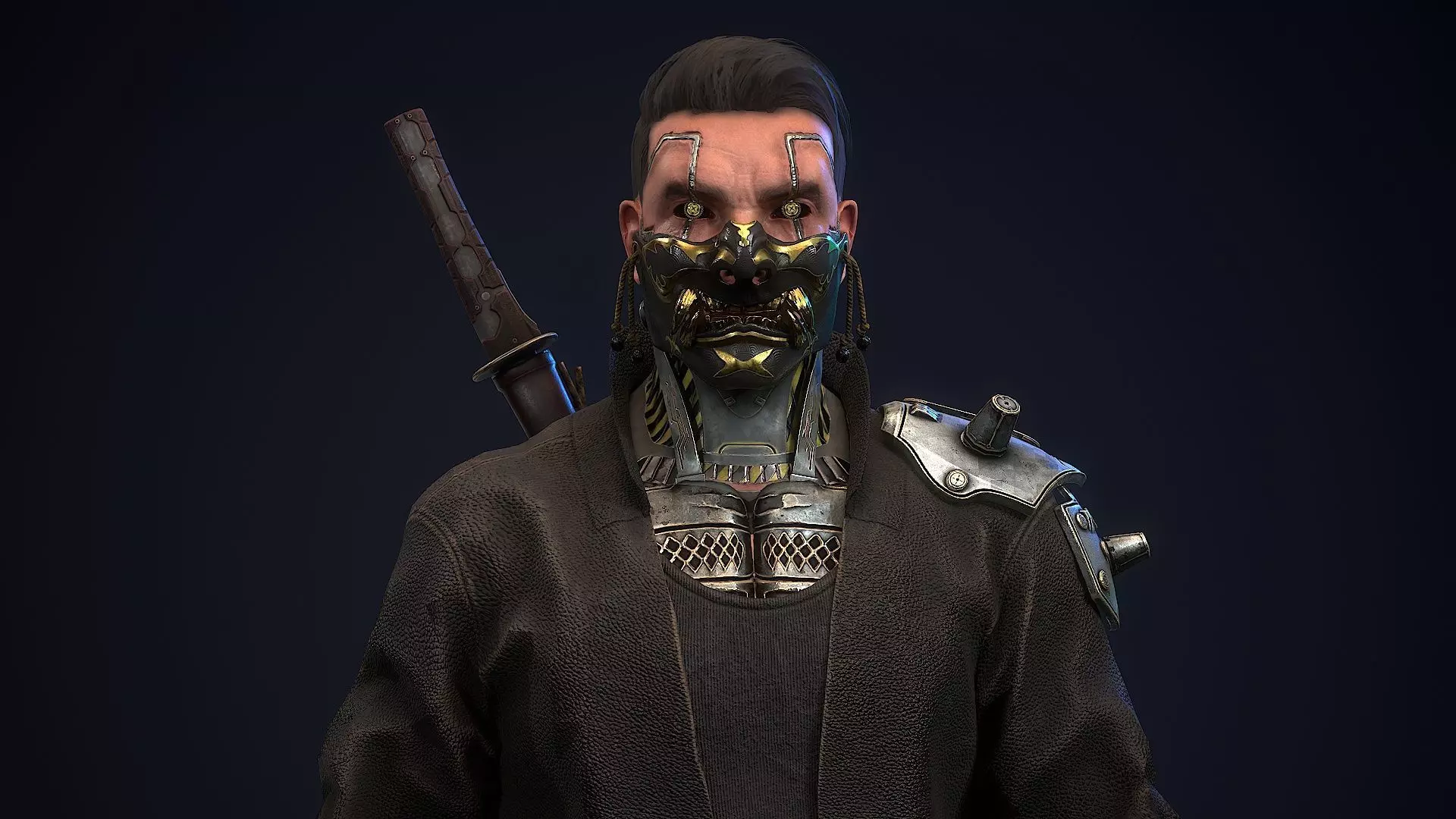 Sci-fi Mercenary Low-poly 3D model_0