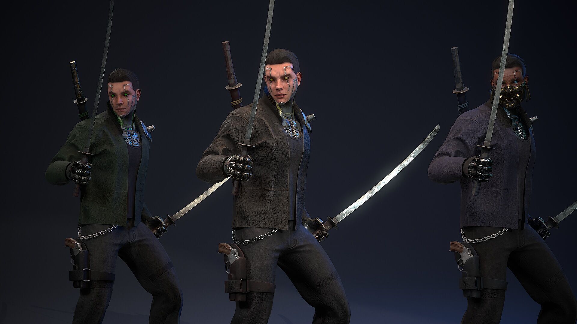 Sci-fi Mercenary Low-poly 3D model_8