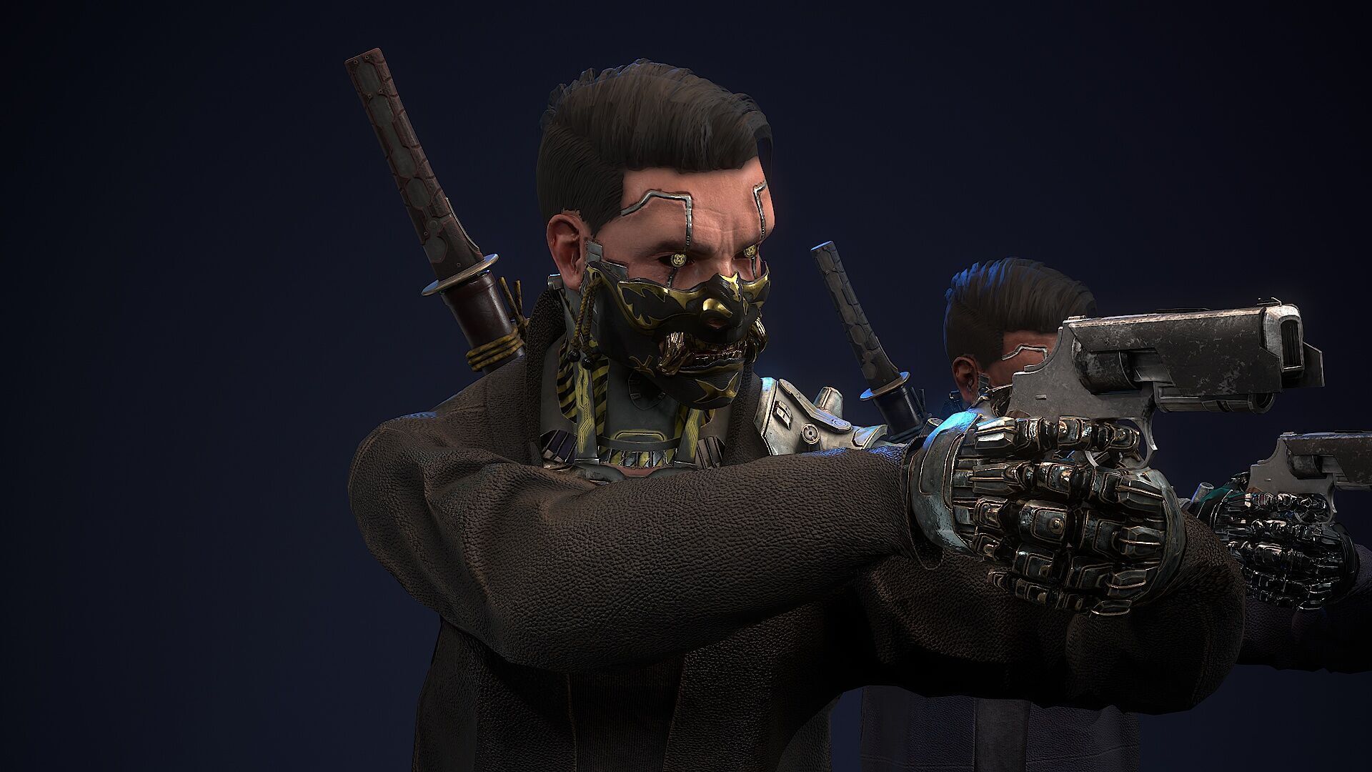 Sci-fi Mercenary Low-poly 3D model_5