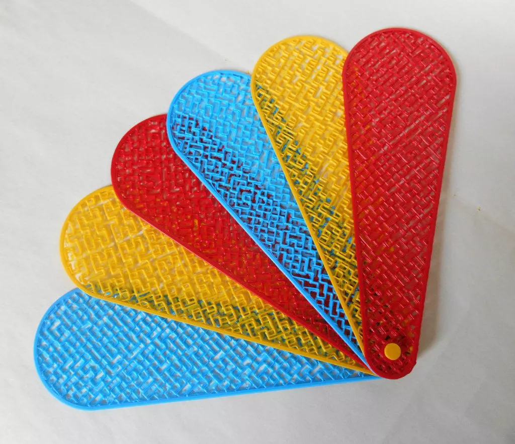 fan 2 set of colorful plastic blades Free 3D print model