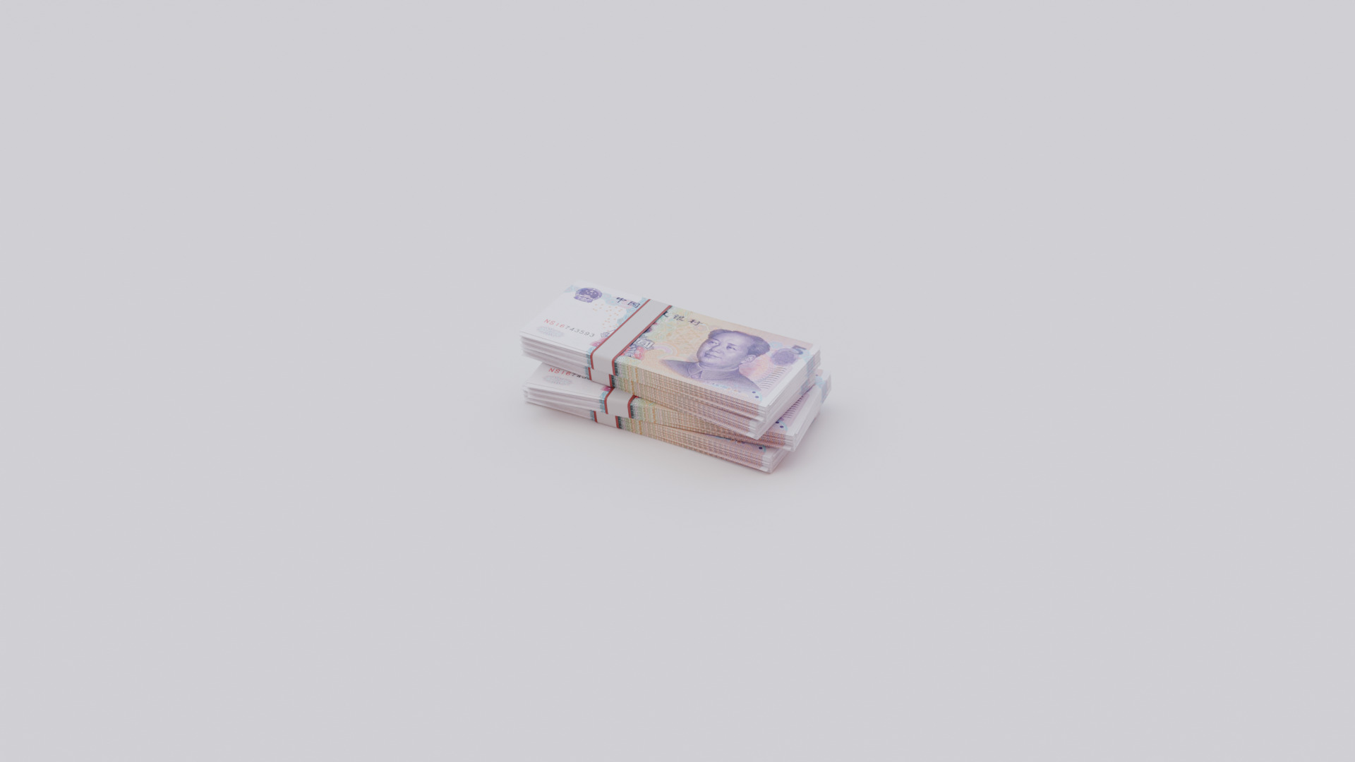 5 Chinese renminbi CNH Currency Low-poly 3D model_4