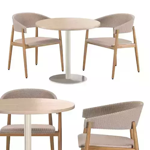 Arrow 2 Seat Table AO80RS Mona chair SET