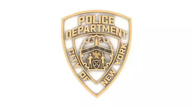  Elite NYPD Police Badge Gold Pendant