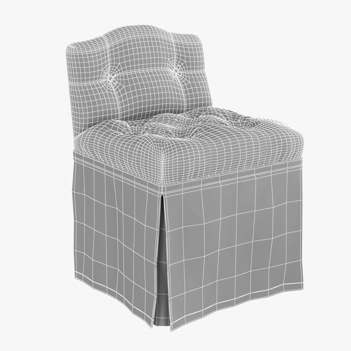 Cameron collection MCKENZIE VANITY STOOL 3D model_9