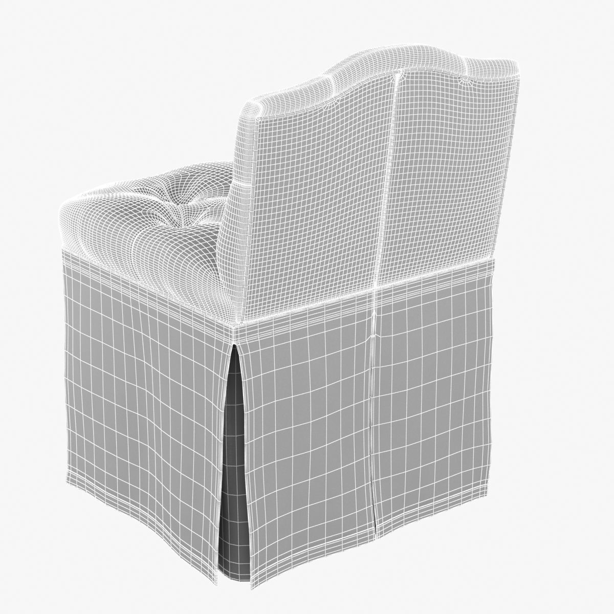 Cameron collection MCKENZIE VANITY STOOL 3D model_10