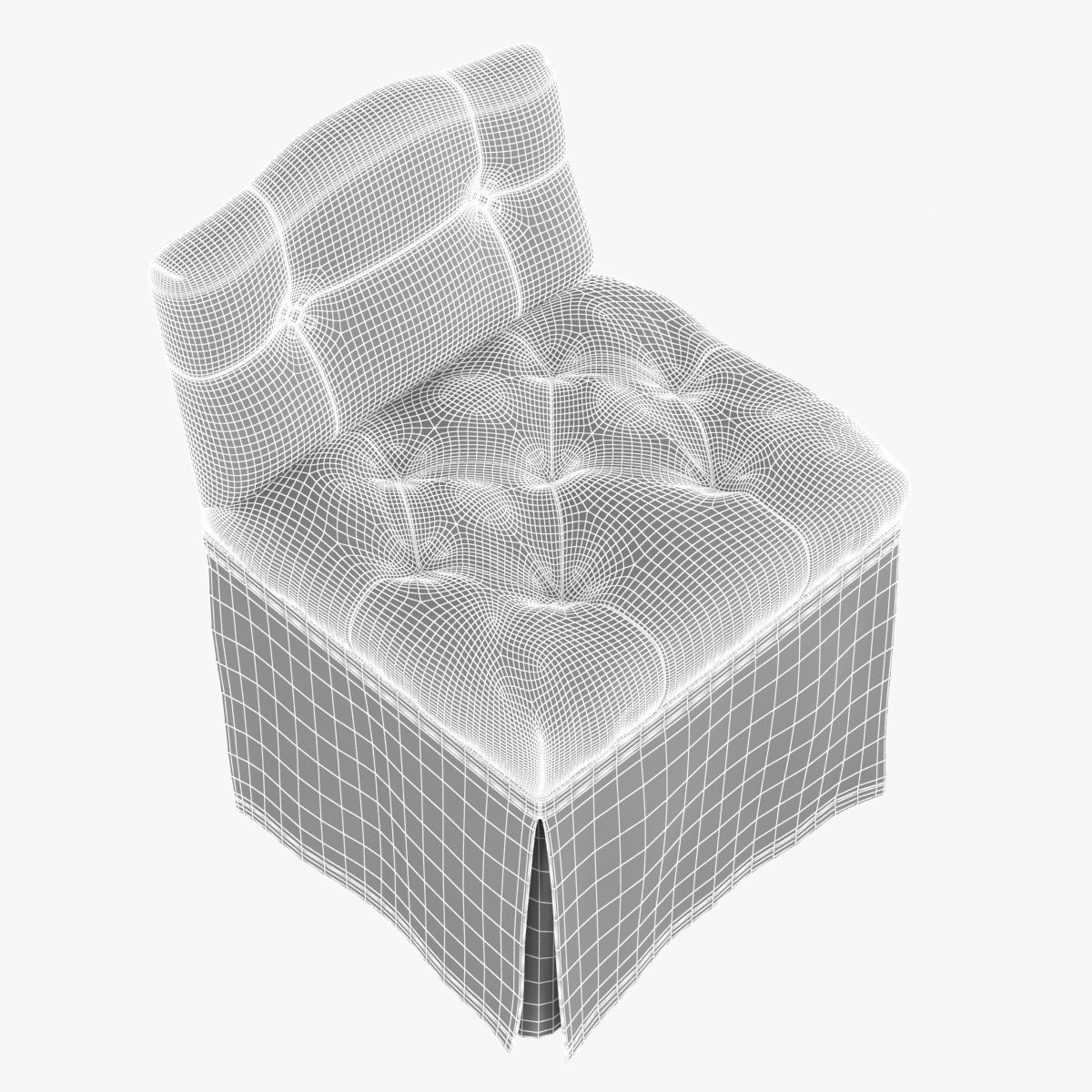 Cameron collection MCKENZIE VANITY STOOL 3D model_8