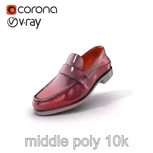 Burgundy Leather Loafer Model Pack