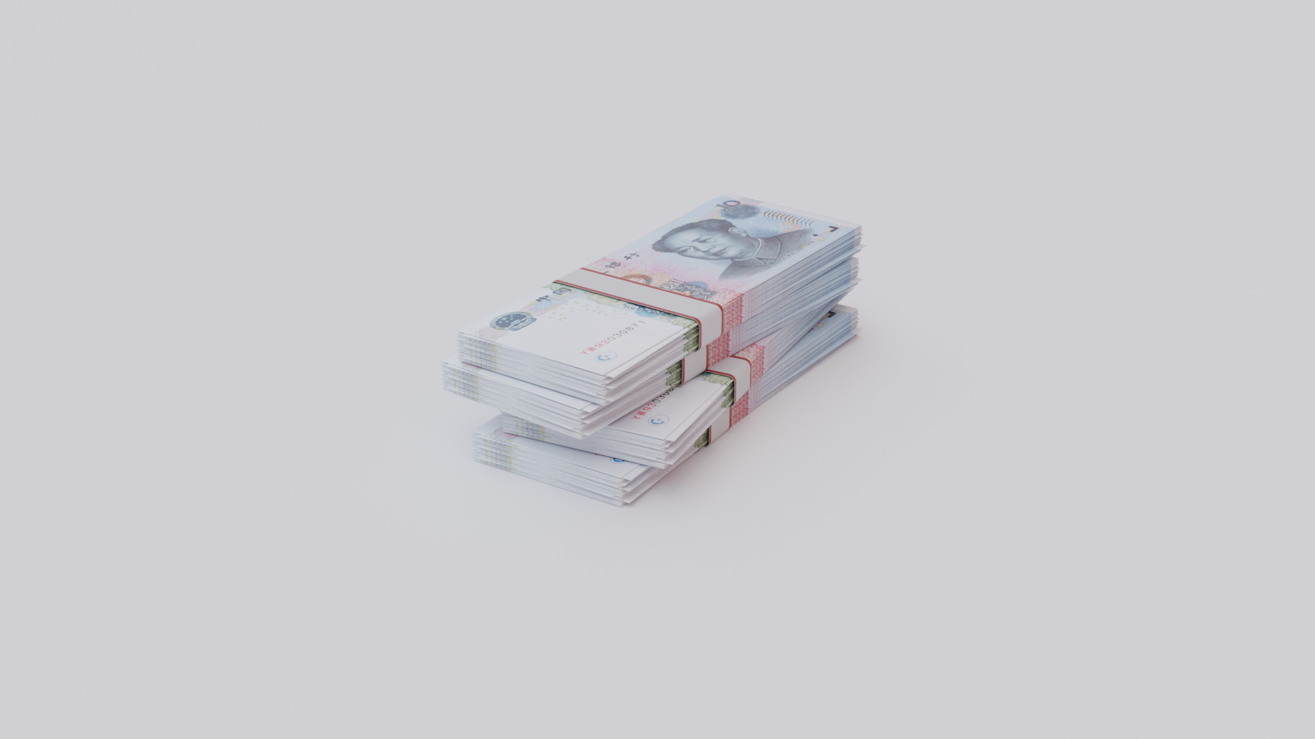 10 Chinese renminbi CNH Currency Low-poly 3D model_2