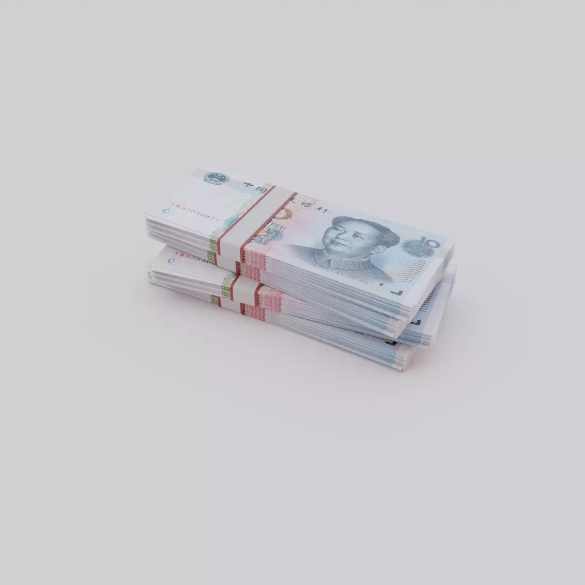 10 Chinese renminbi CNH Currency Low-poly 3D model_0