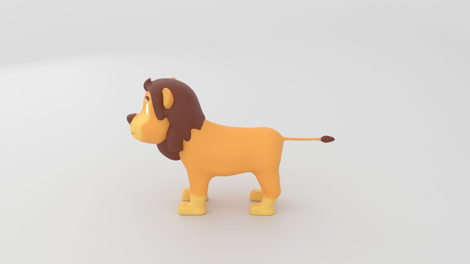 Cartoon Lion 3D Model Low-poly 3D model_2