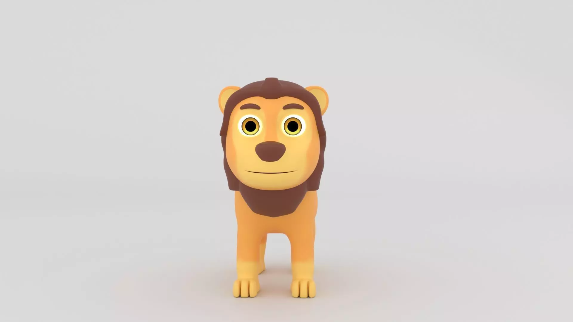 Cartoon Lion 3D Model Low-poly 3D model_0