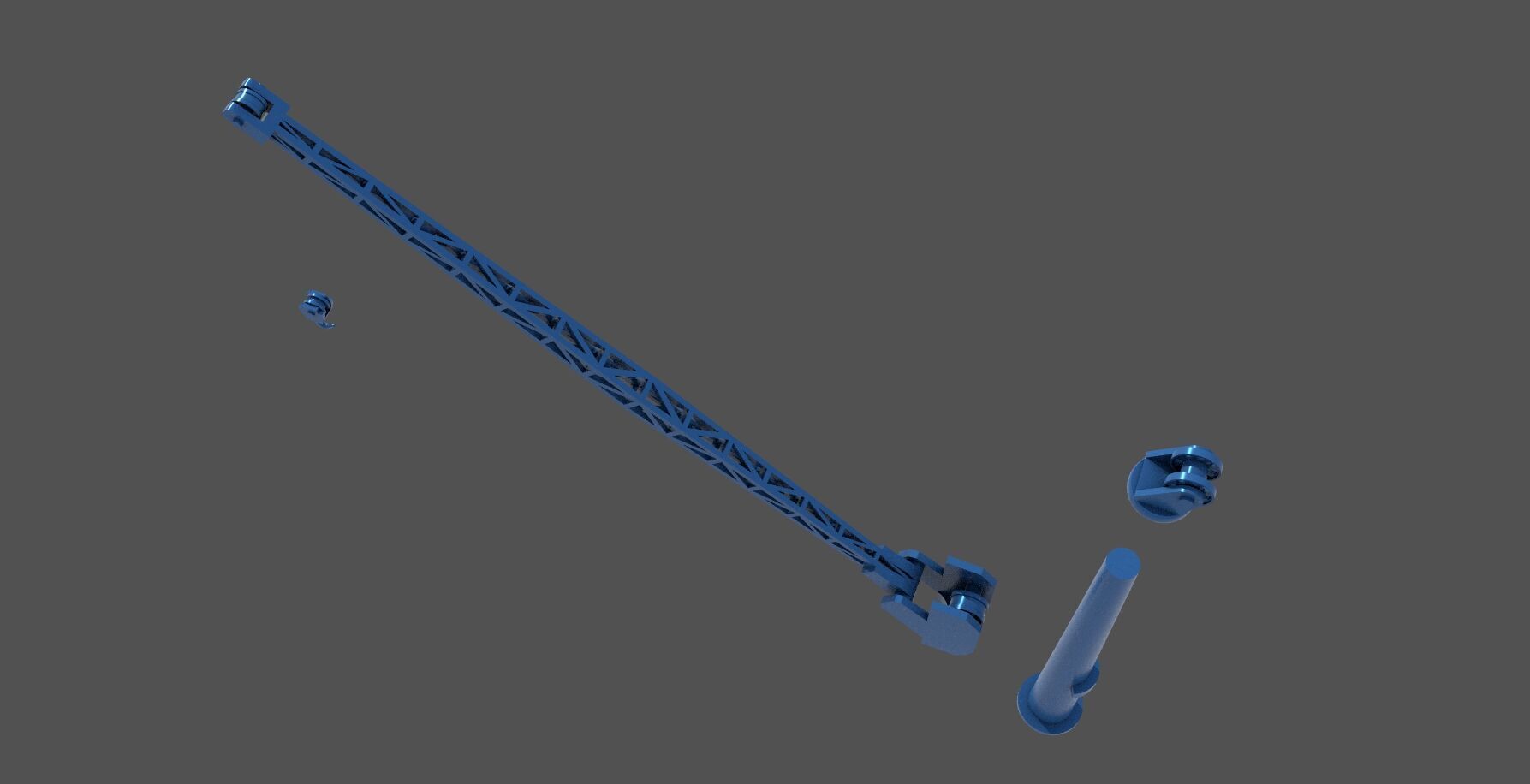 WW2 Littorio Class stern crane - Commercial license 1-200 scale 3D print model_6