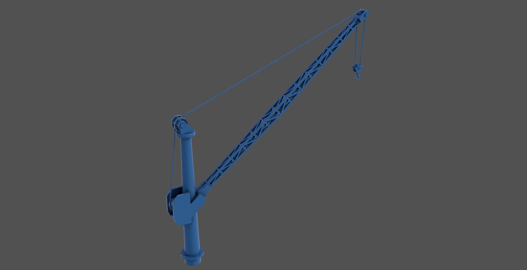 WW2 Littorio Class stern crane - Commercial license 1-200 scale 3D print model_1