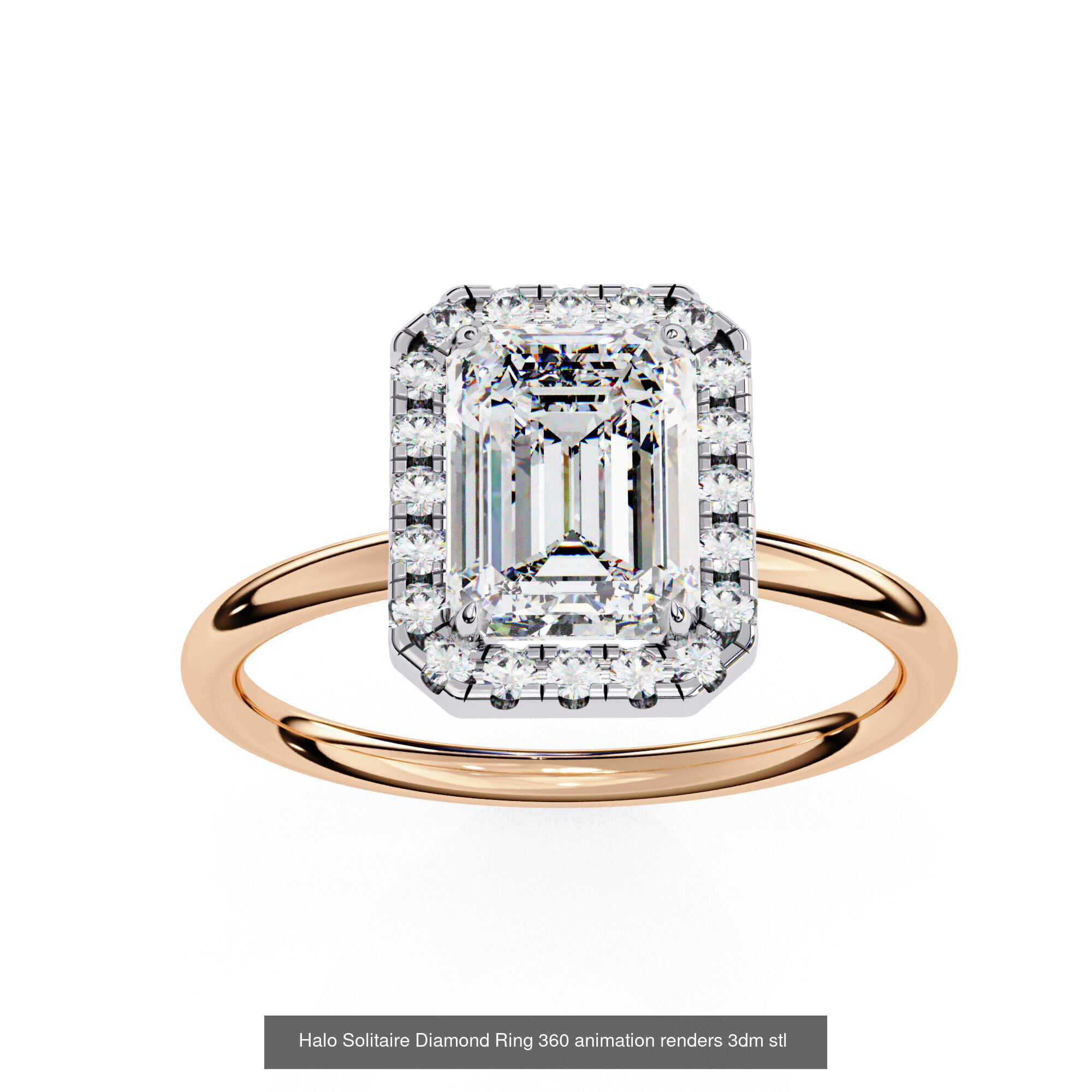 96 Solitaire Diamond Ring 360 animation renders PART-1 3D Model Collection_18