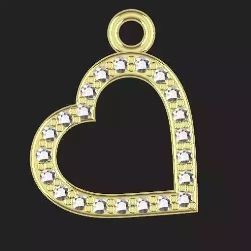 heart pendant Free 3D print model