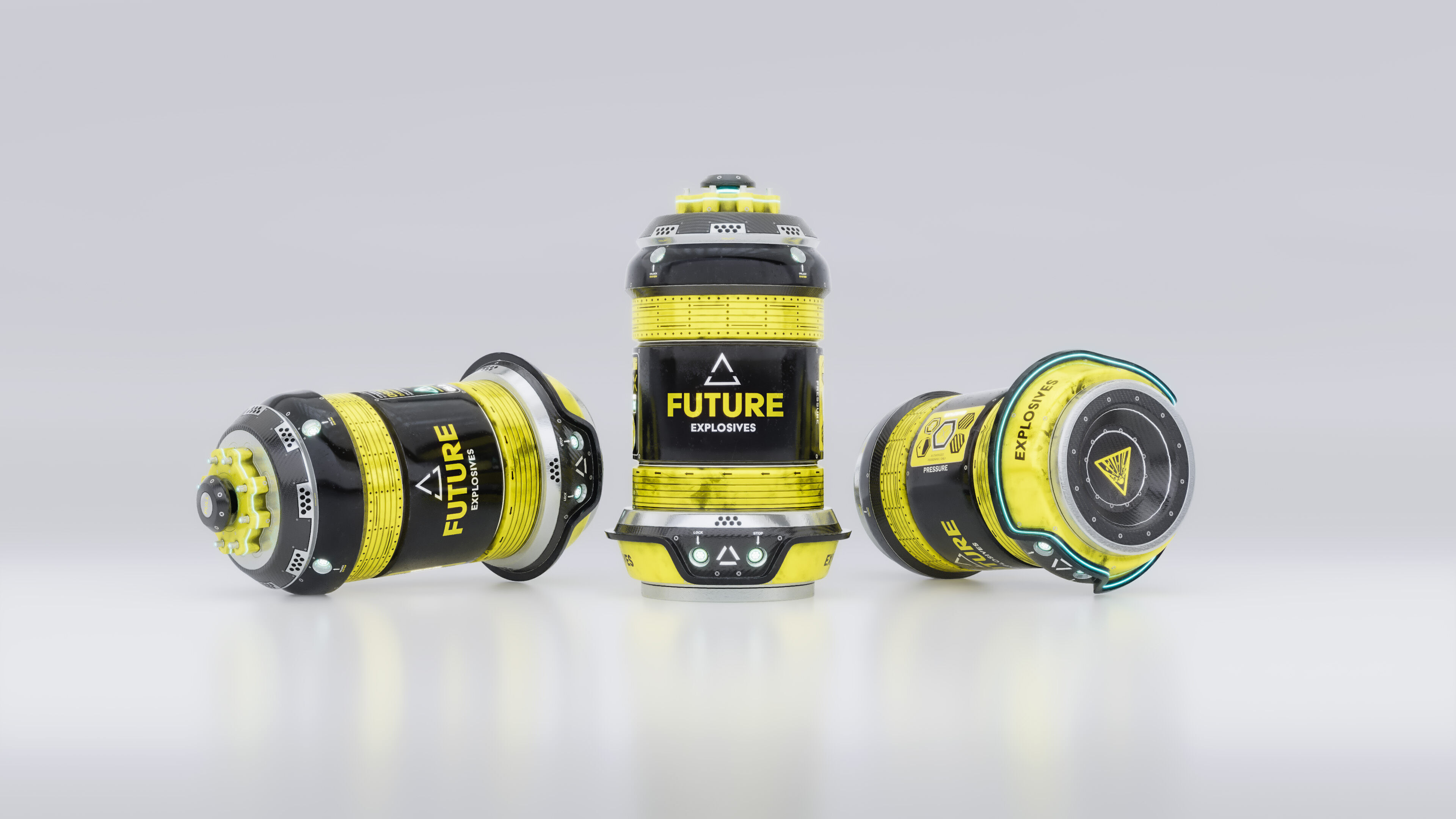 Sci-Fi Weapons Pack Low-poly 3D model_4