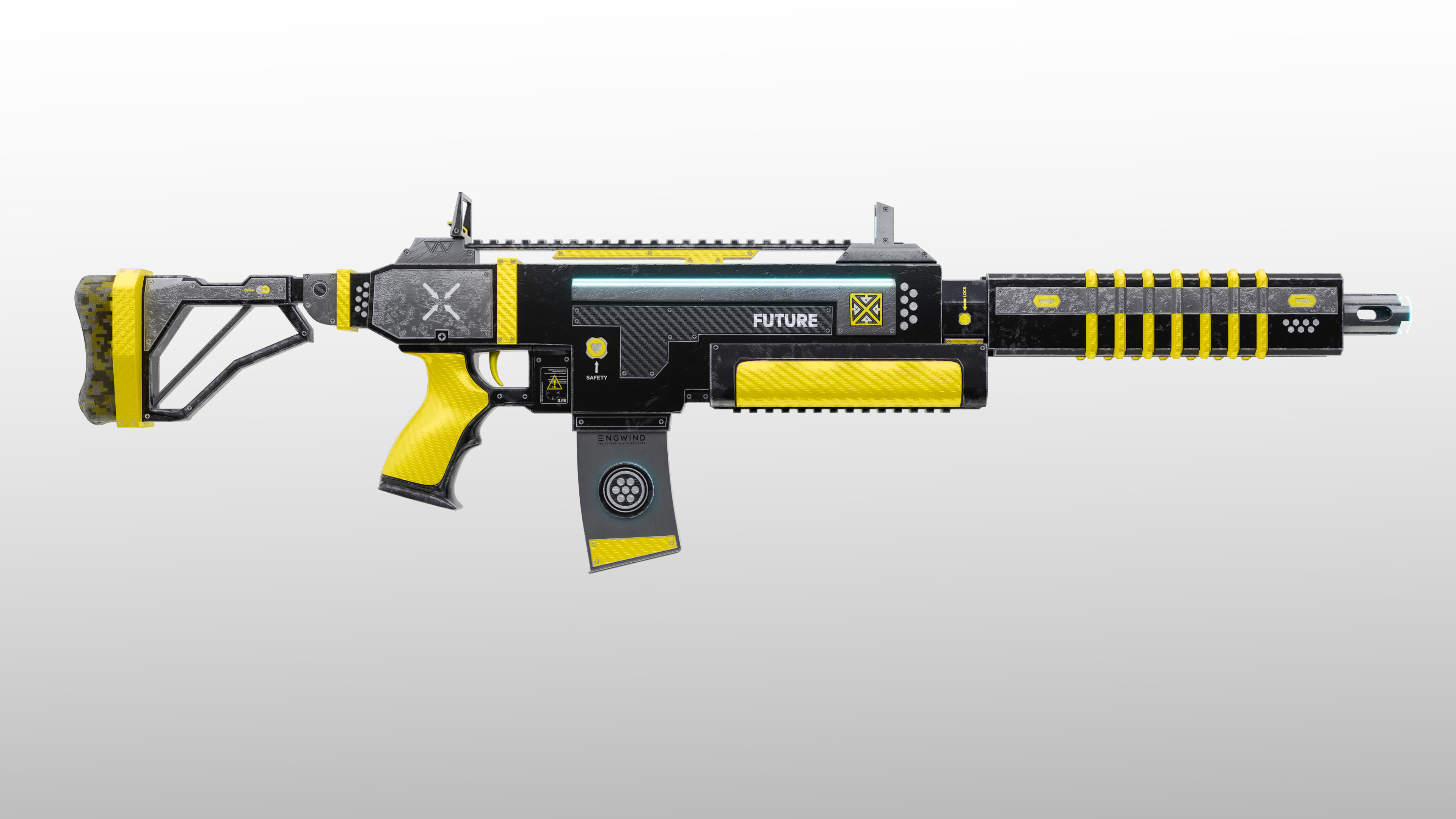 Sci-Fi Weapons Pack Low-poly 3D model_7