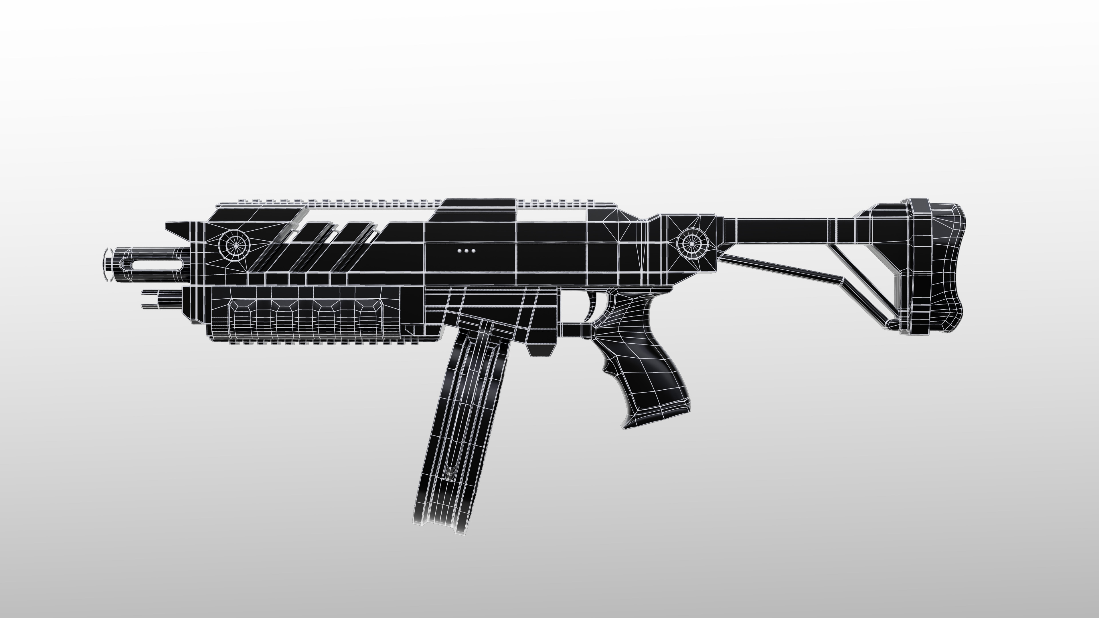 Sci-Fi Weapons Pack Low-poly 3D model_12