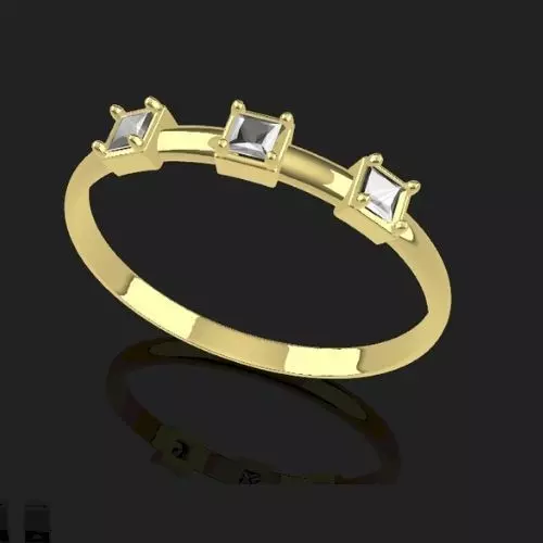 three squares ring Free 3D print model