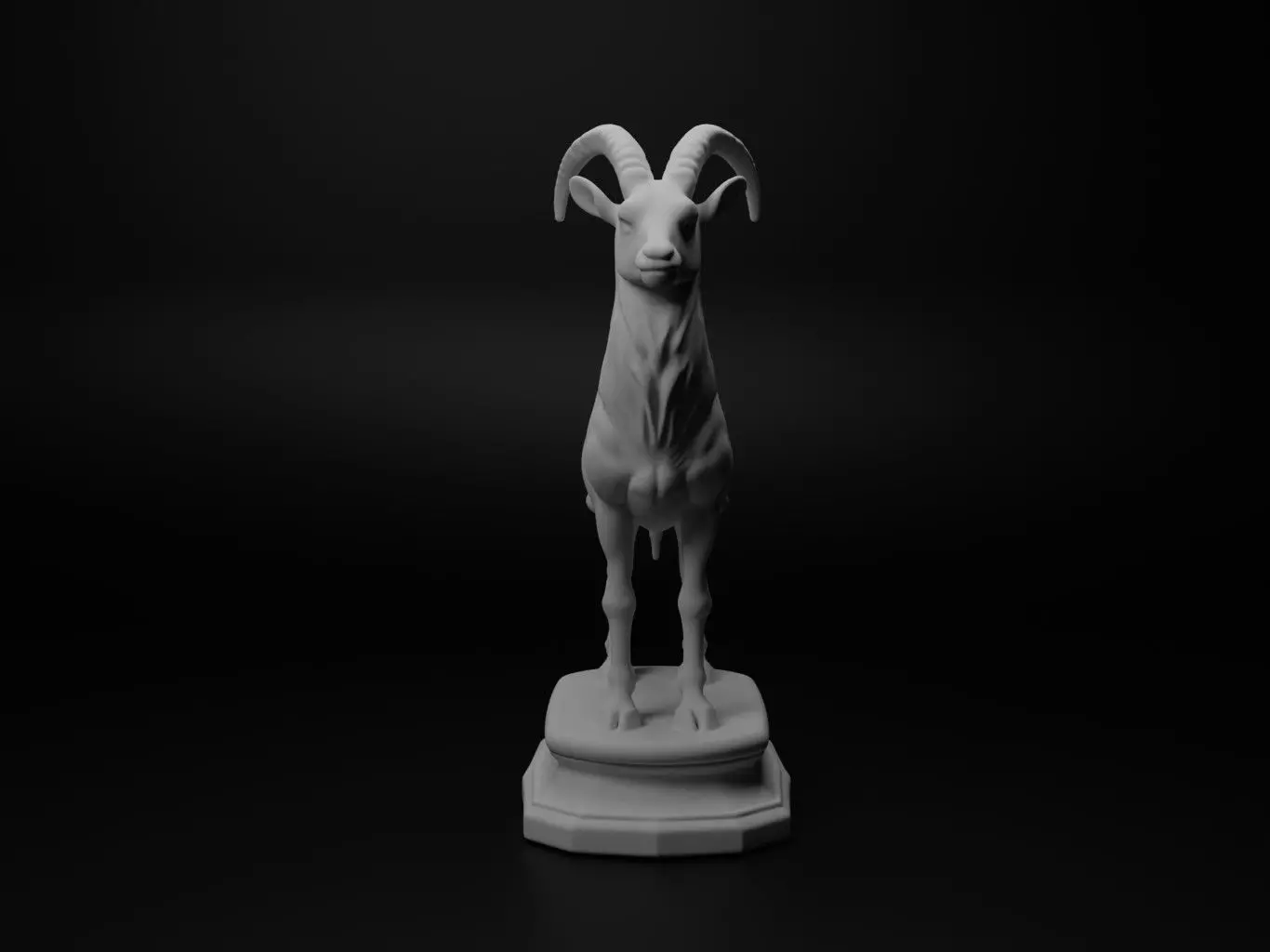mountain goat Animal Chess 3D print model_0