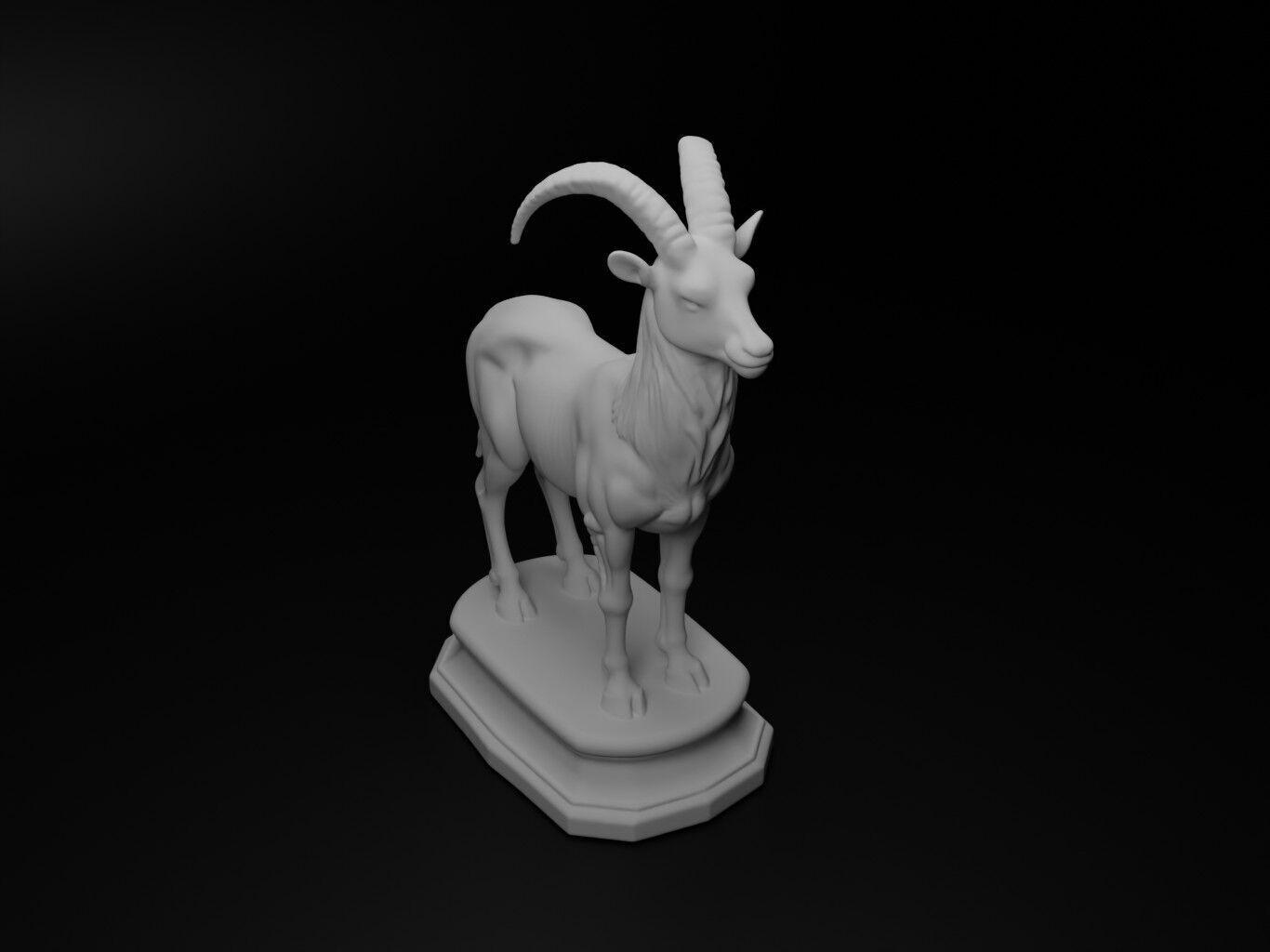 mountain goat Animal Chess 3D print model_2