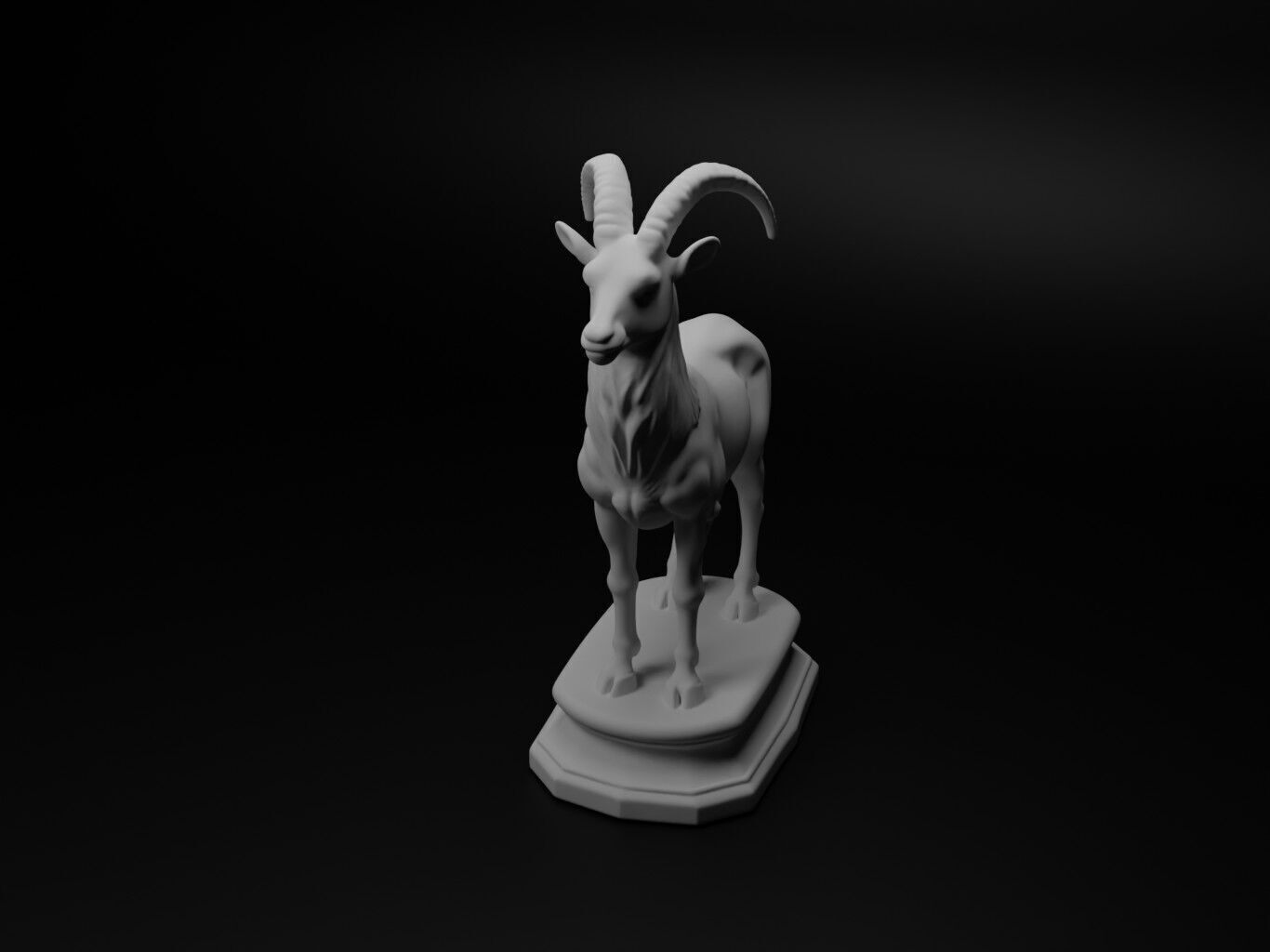 mountain goat Animal Chess 3D print model_1