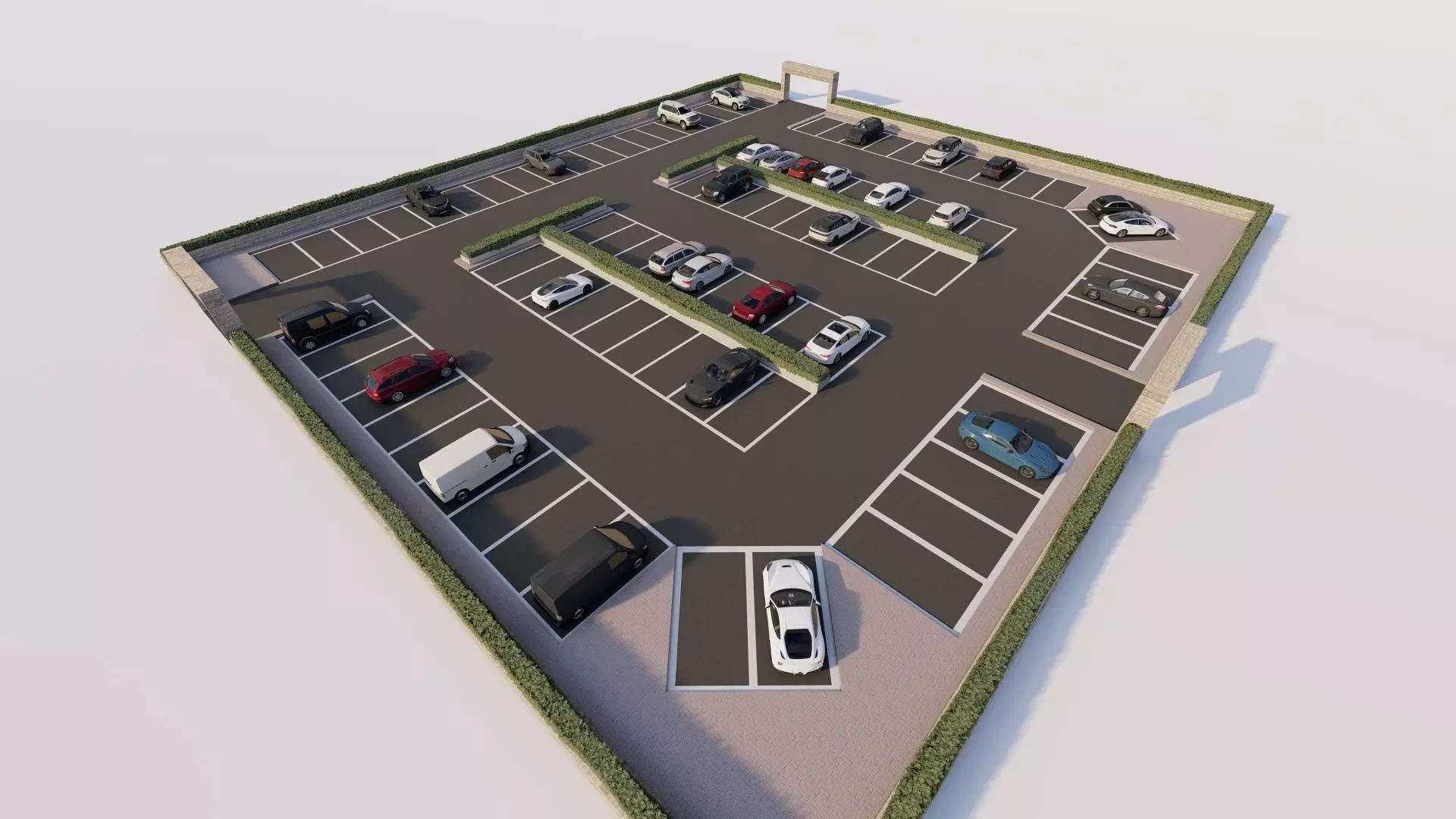 Parking-Parking Lot 3D model_0