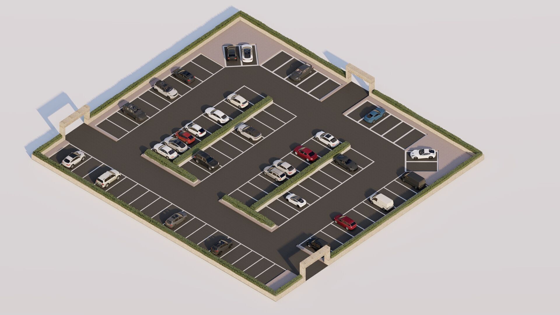 Parking-Parking Lot 3D model_14