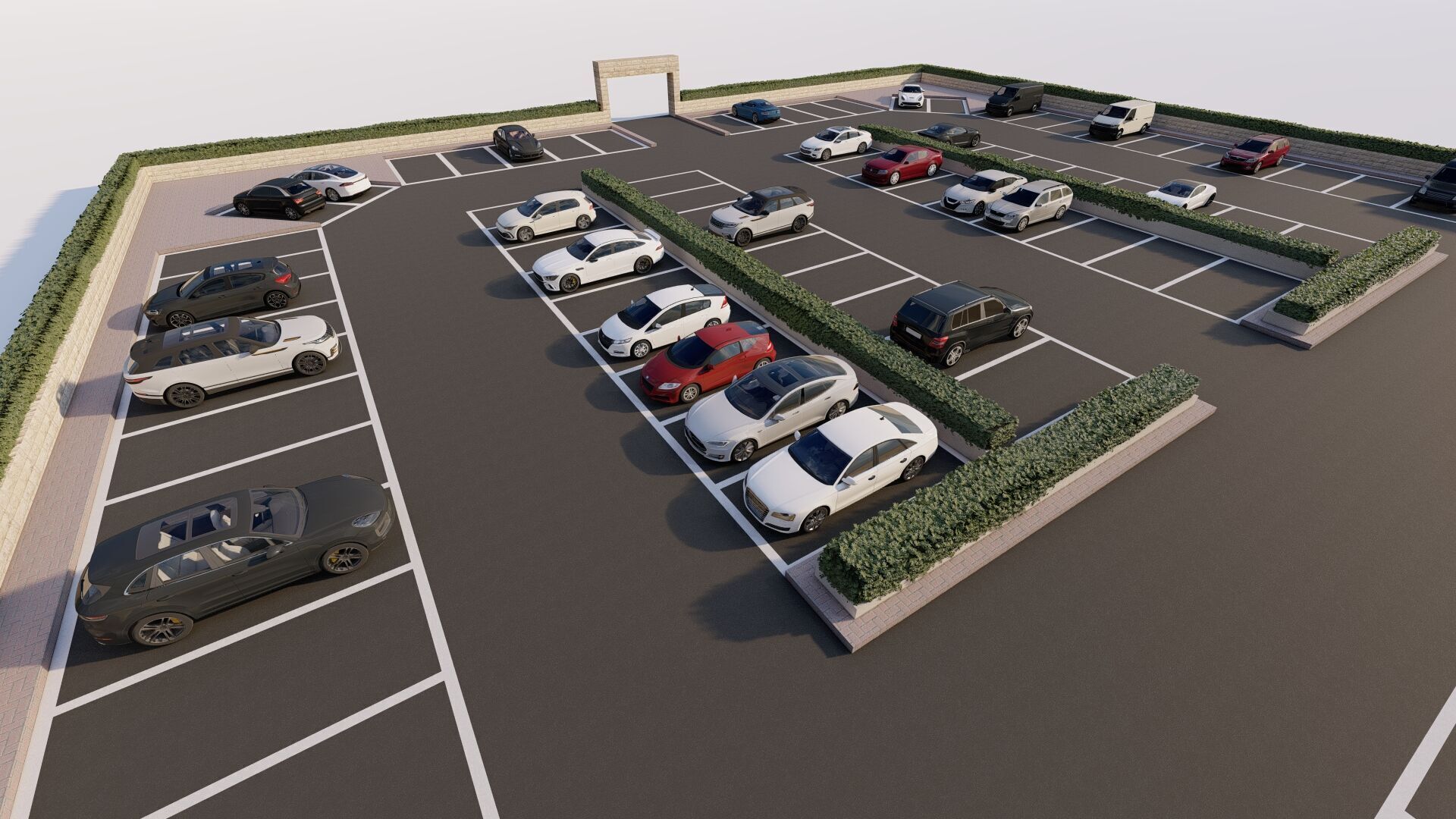 Parking-Parking Lot 3D model_7