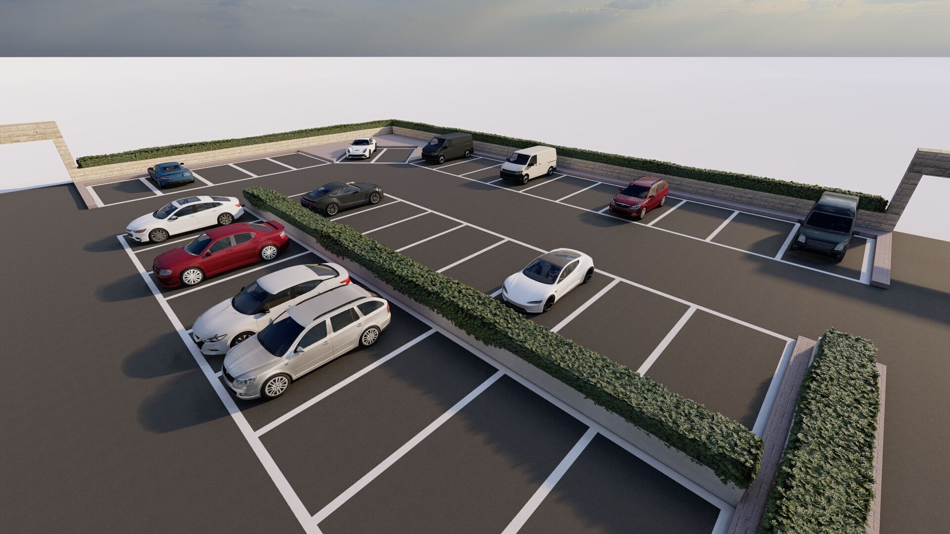 Parking-Parking Lot 3D model_8