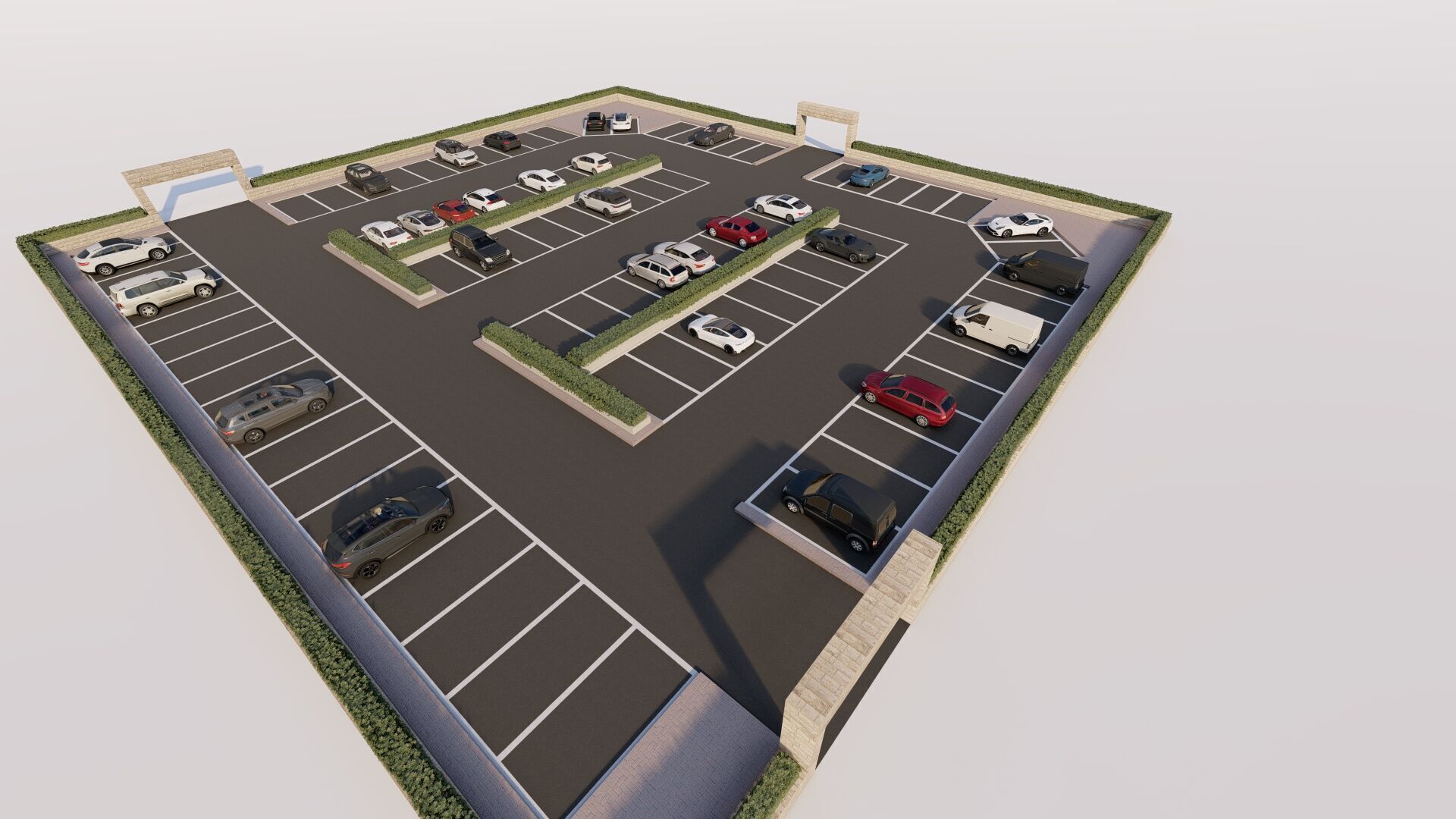 Parking-Parking Lot 3D model_4