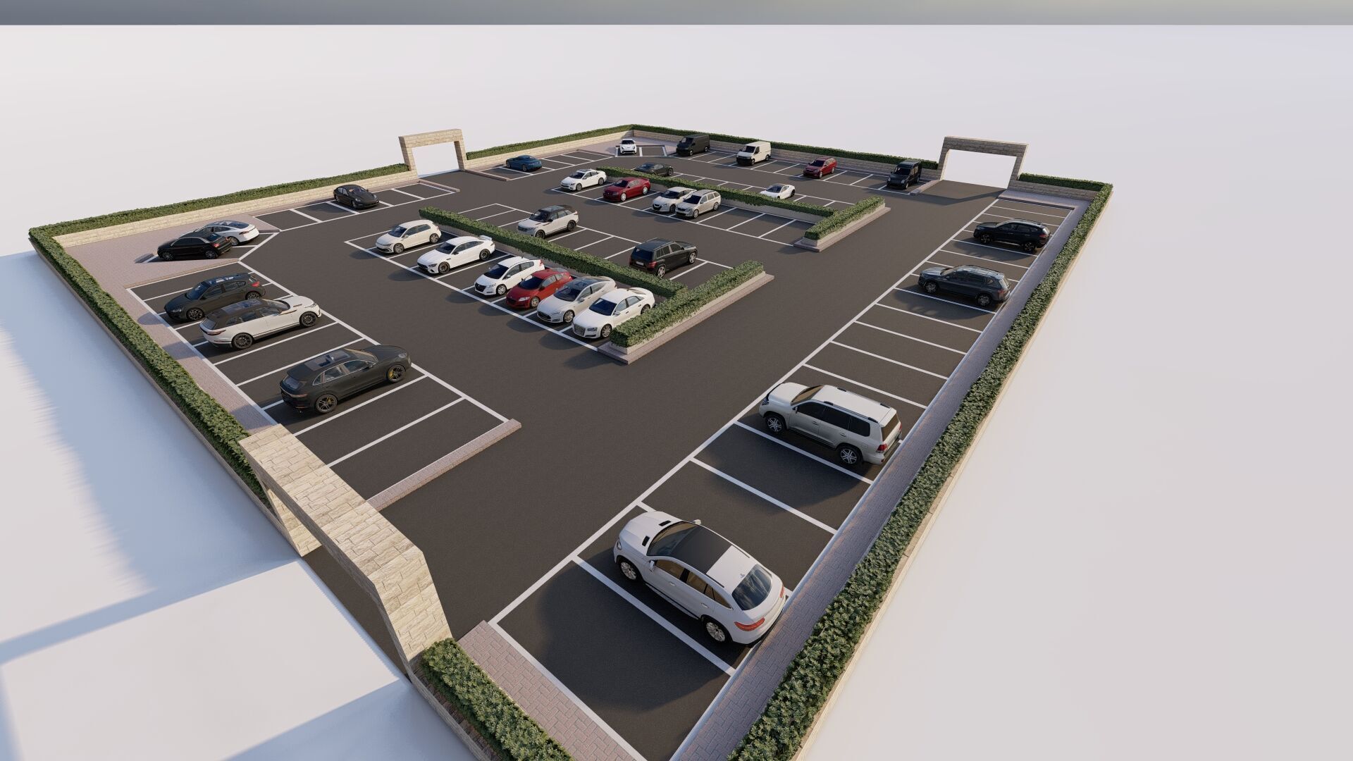 Parking-Parking Lot 3D model_6