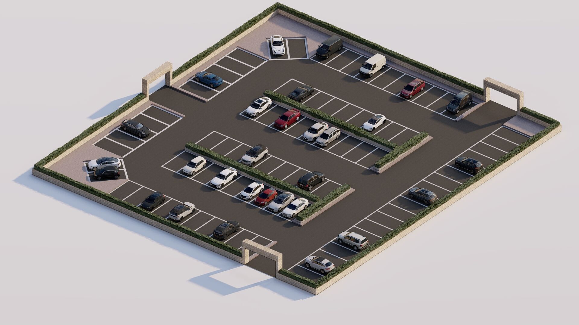 Parking-Parking Lot 3D model_16
