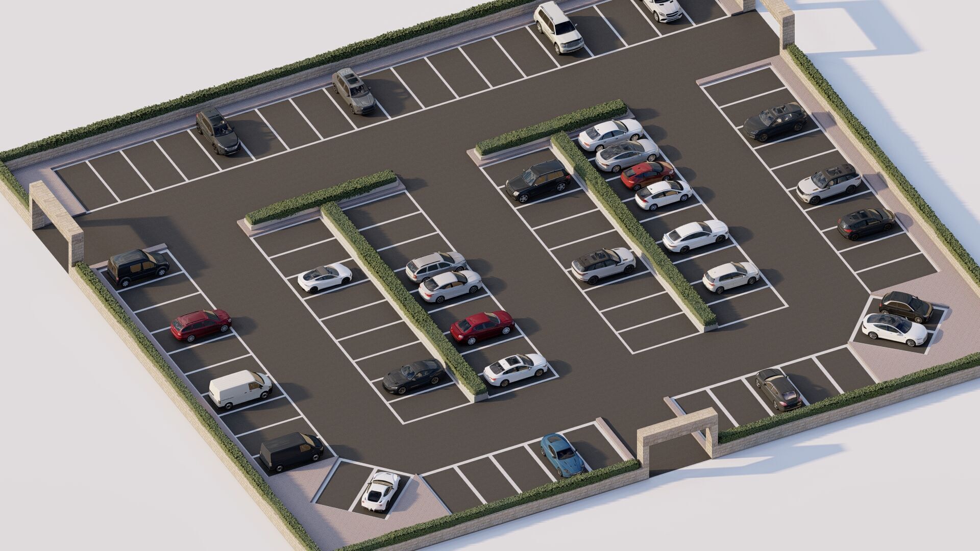 Parking-Parking Lot 3D model_11