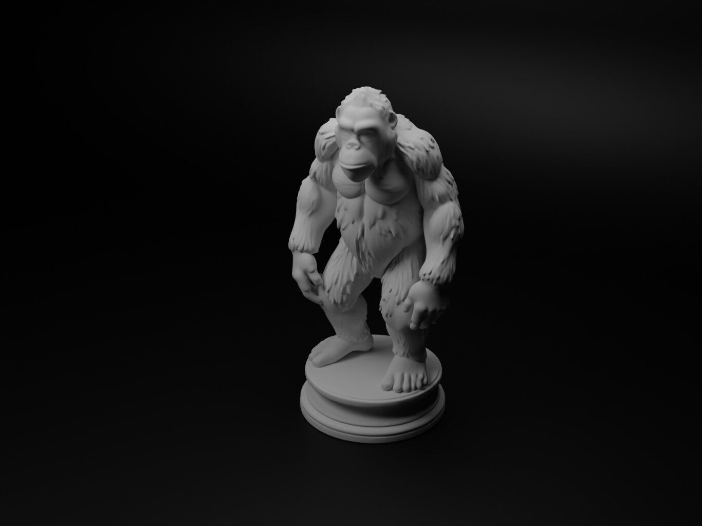 orangutan Animal Chess 3D print model_1