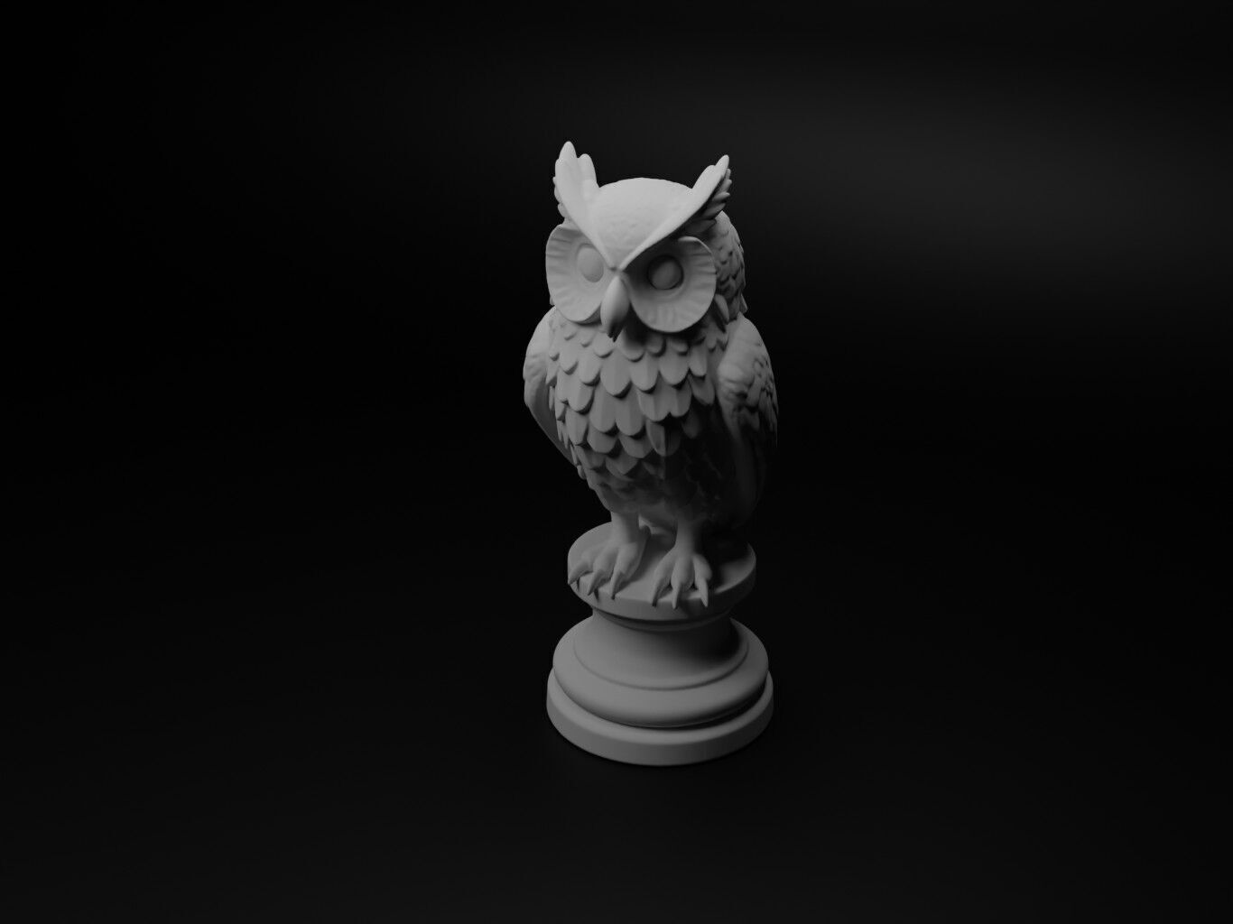 owl Animal Chess 3D print model_1