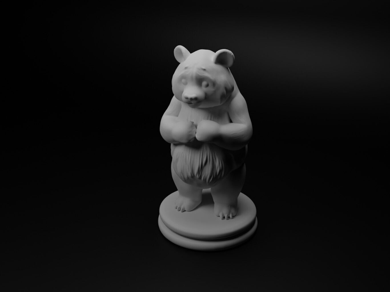 panda Animal Chess 3D print model_1