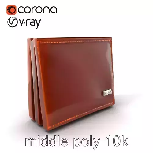 Luxury Leather Wallet Model Pack Low-poly 3D model