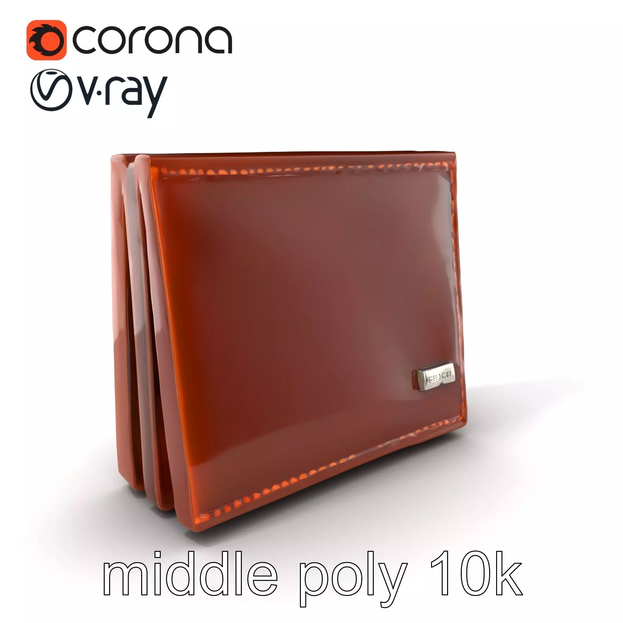 Luxury Leather Wallet Model Pack Low-poly 3D model_0