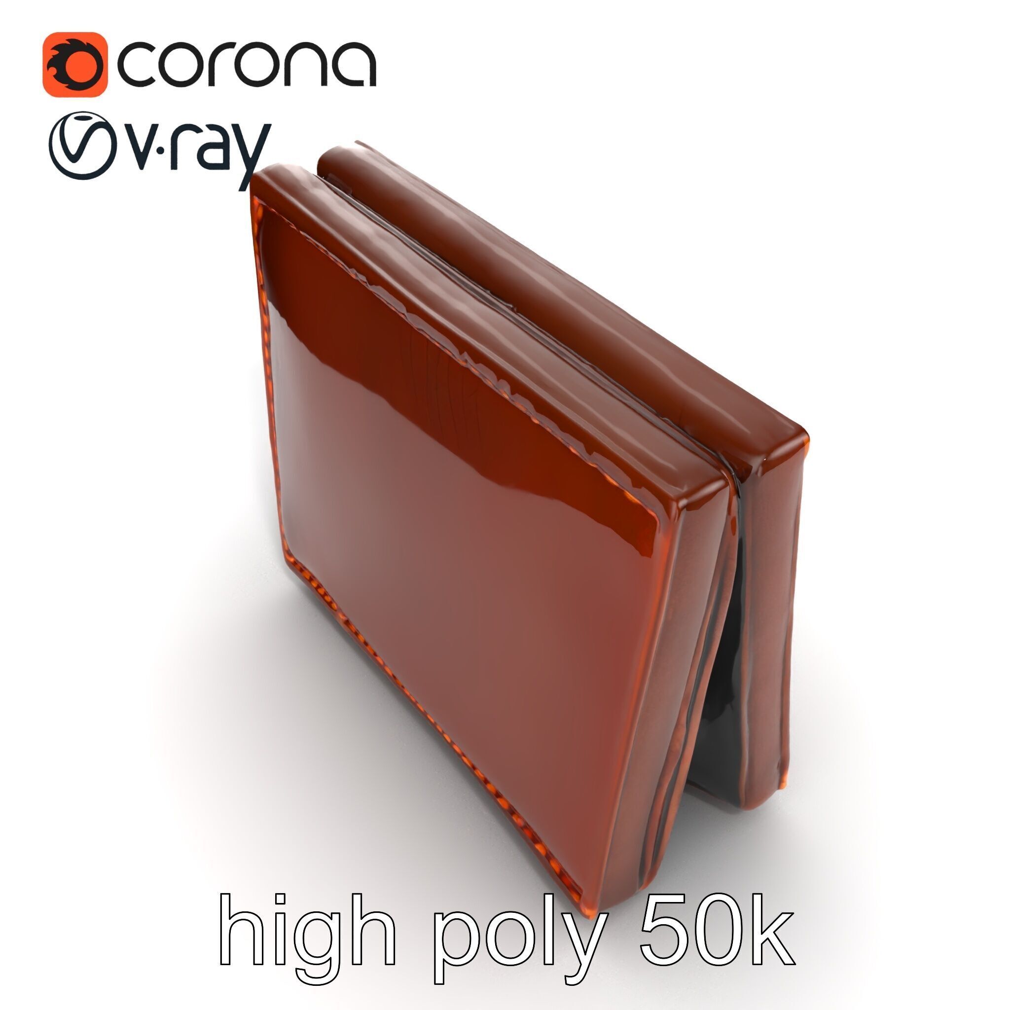 Luxury Leather Wallet Model Pack Low-poly 3D model_32
