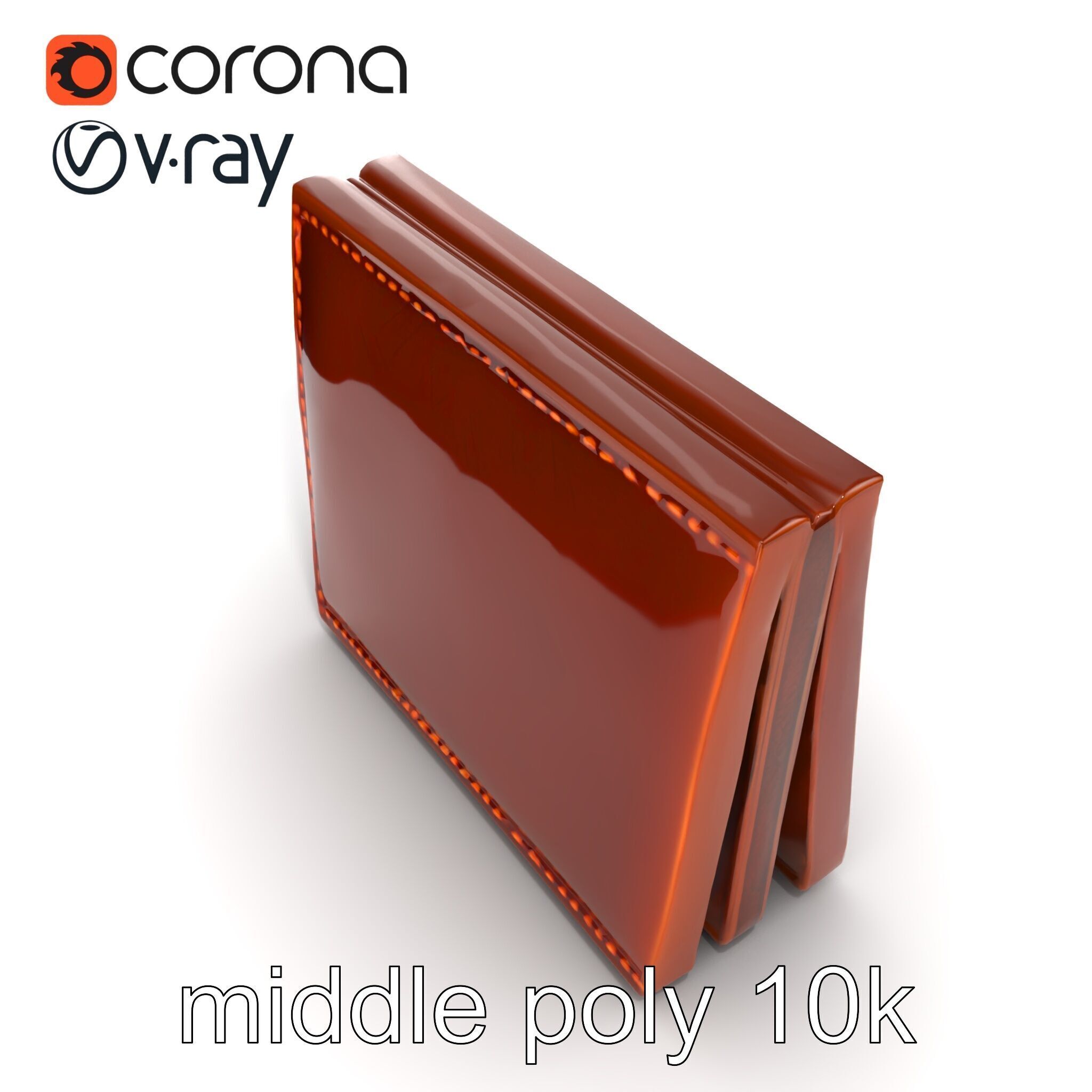 Luxury Leather Wallet Model Pack Low-poly 3D model_20