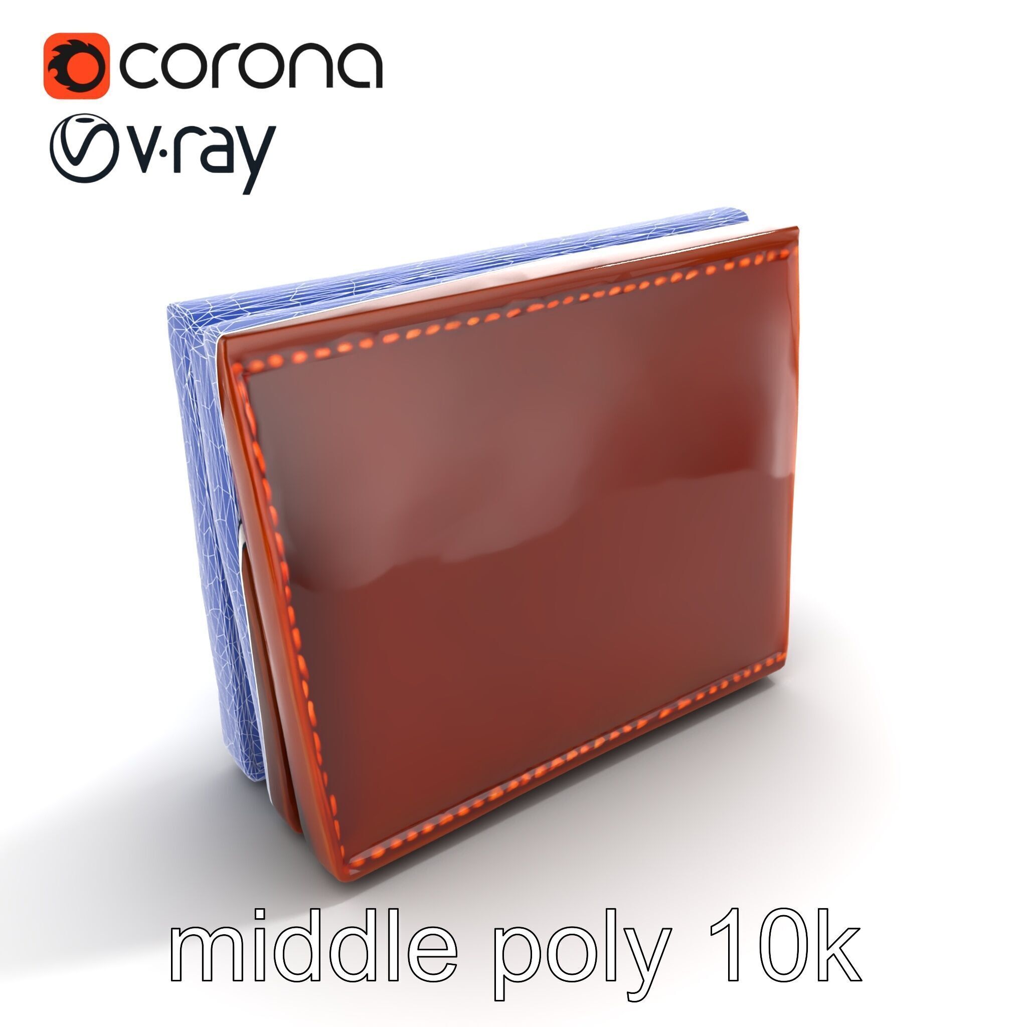 Luxury Leather Wallet Model Pack Low-poly 3D model_11