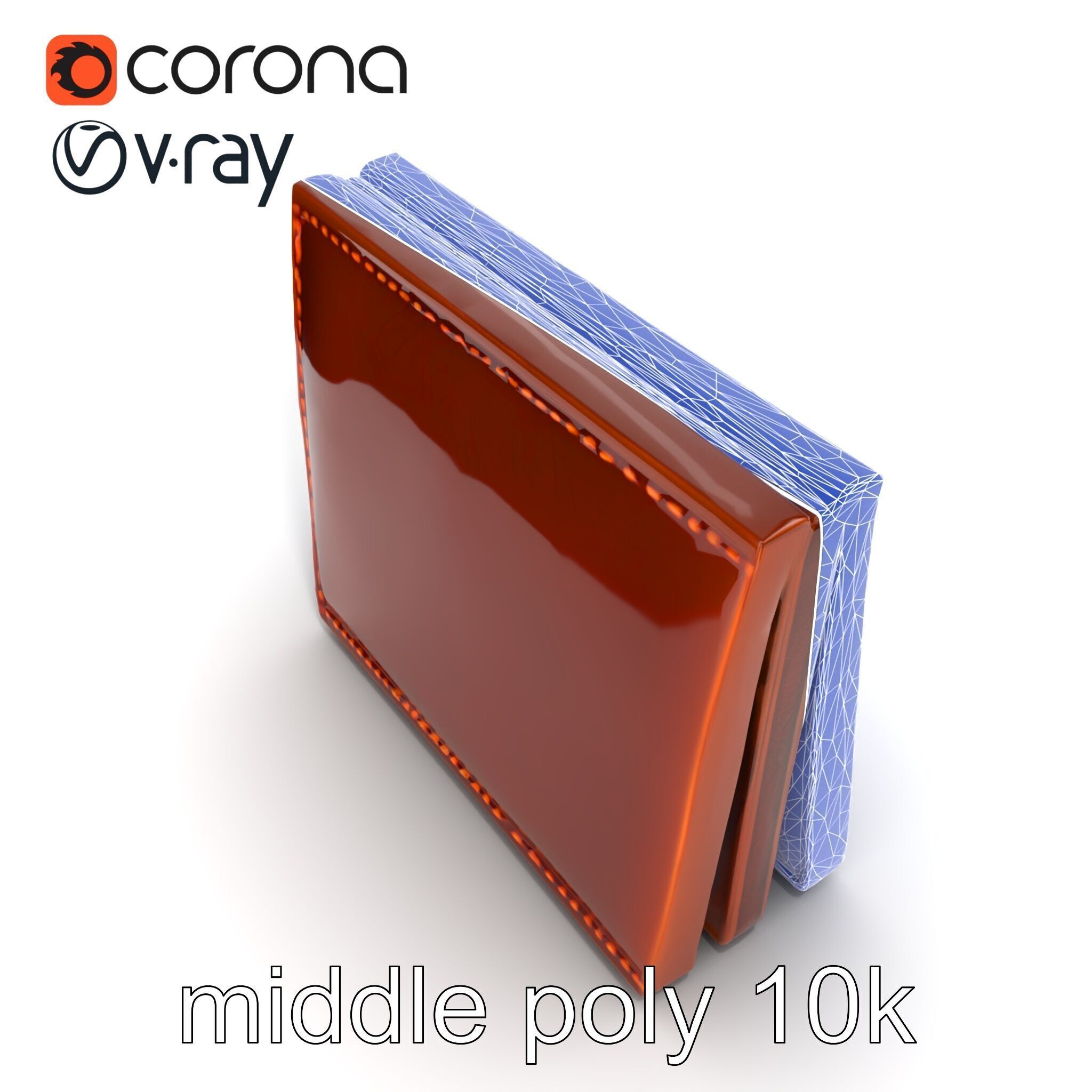 Luxury Leather Wallet Model Pack Low-poly 3D model_18